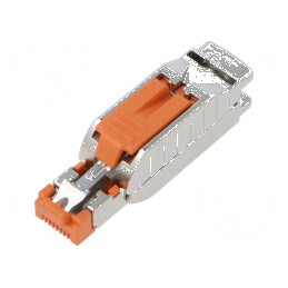 Conector RJ45 Cat 5e ecranat 8p8c 22AWG | Electronic-mag.ro | Componente Electronice