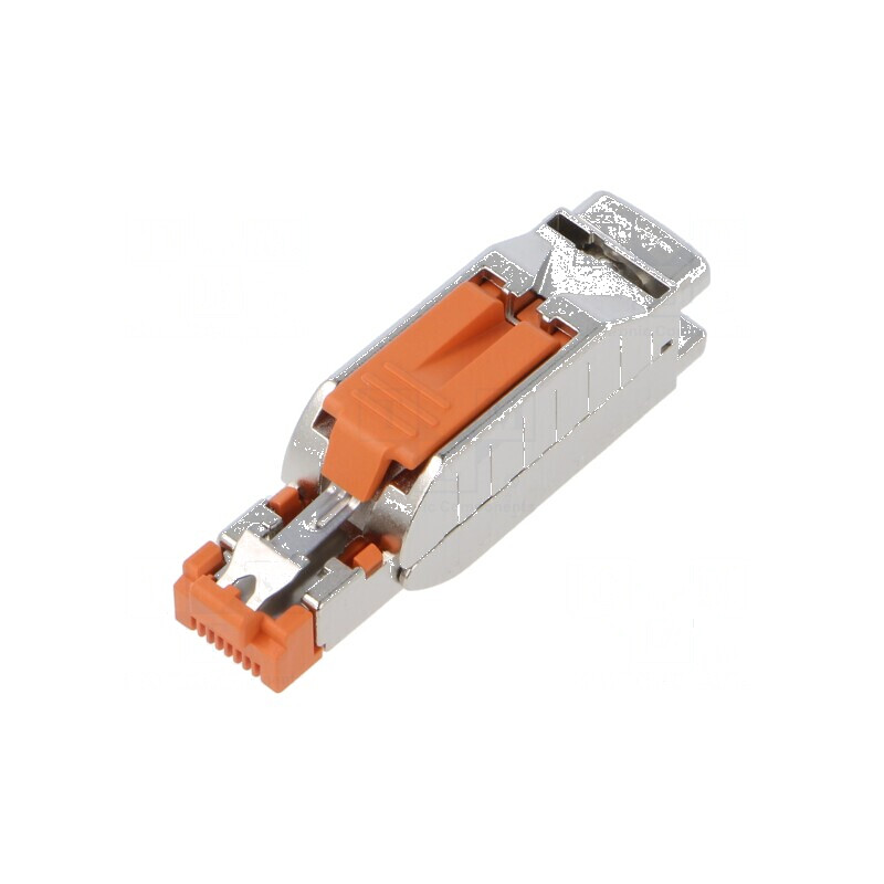 Conector RJ45 Cat 5e ecranat 8p8c 22AWG | Electronic-mag.ro | Componente Electronice