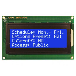 Afişaj alfanumeric LCD 20x2 cu LED albastru | Electronic-mag.ro | Componente Electronice