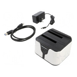 Staţie de andocare USB 3.0 neagră | Electronic-mag.ro | Componente Electronice