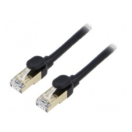 Patch cord F/UTP 7 litat Cu PVC negru 30m | Electronic-mag.ro | Componente Electronice