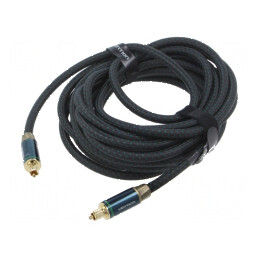 Cablu Toslink mufă 1,5m - negru aurit | Electronic-mag.ro | Componente Electronice