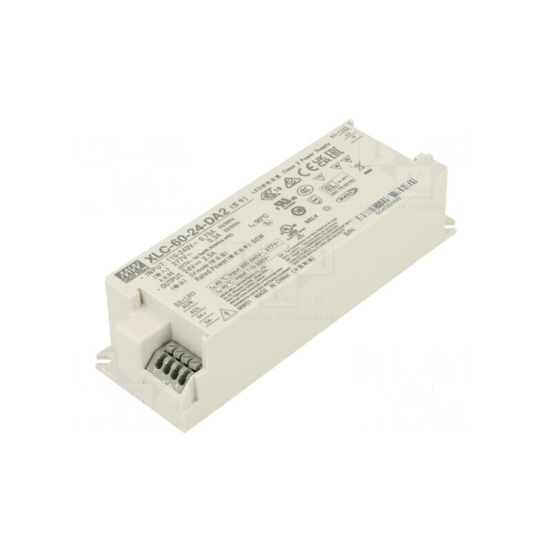 Alimentator LED 60W 24VDC 0÷2,5A 155÷400VDC OUT: 1 | Electronic-mag.ro | Componente Electronice