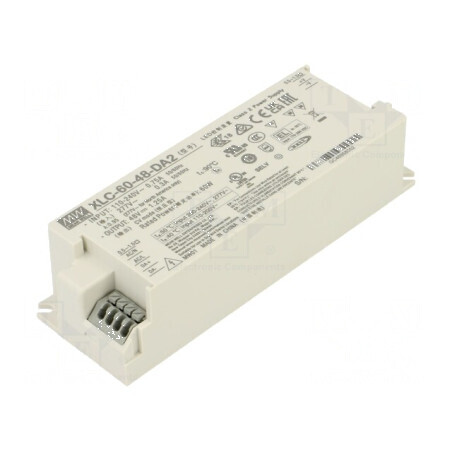 Alimentator LED 60W 48VDC 1,25A 155÷400VDC 88% | Electronic-mag.ro | Componente Electronice