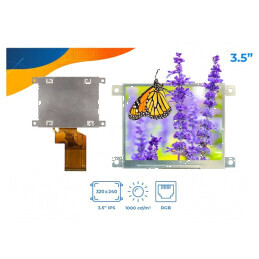 Afişaj TFT 3.5 inch 320x240 mm, fereastră 70x52mm | Electronic-mag.ro | Componente Electronice