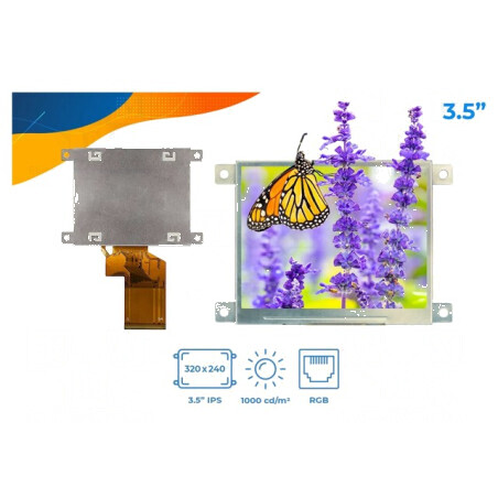 Afişaj TFT 3.5 inch 320x240 mm, fereastră 70x52mm | Electronic-mag.ro | Componente Electronice