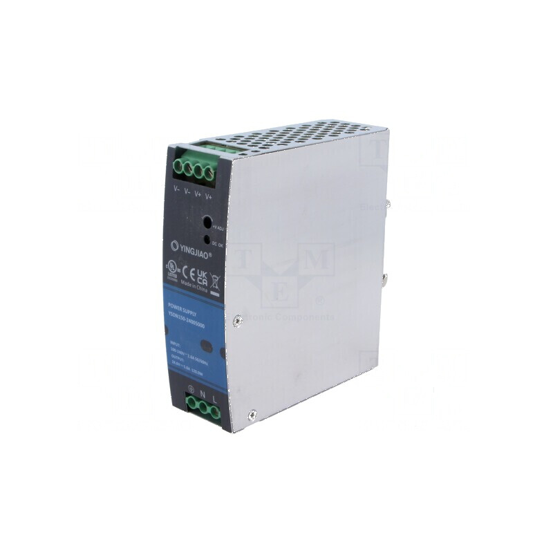 Alimentator pulsatoriu pentru şină DIN 120W 24VDC 5A 1 OUT | Electronic-mag.ro | Componente Electronice