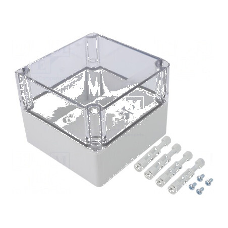Carcasă Universală Policarbonat 125mm x 125mm x 100mm | Electronic-mag.ro | Componente Electronice