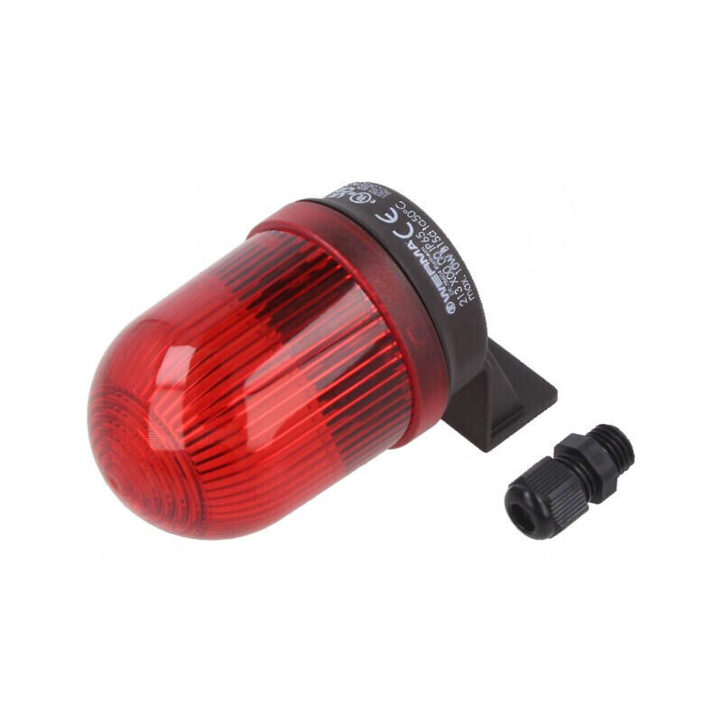 Semnalizator cu lumină continuă roșie 12-230VDC IP65 | Electronic-mag.ro | Componente Electronice