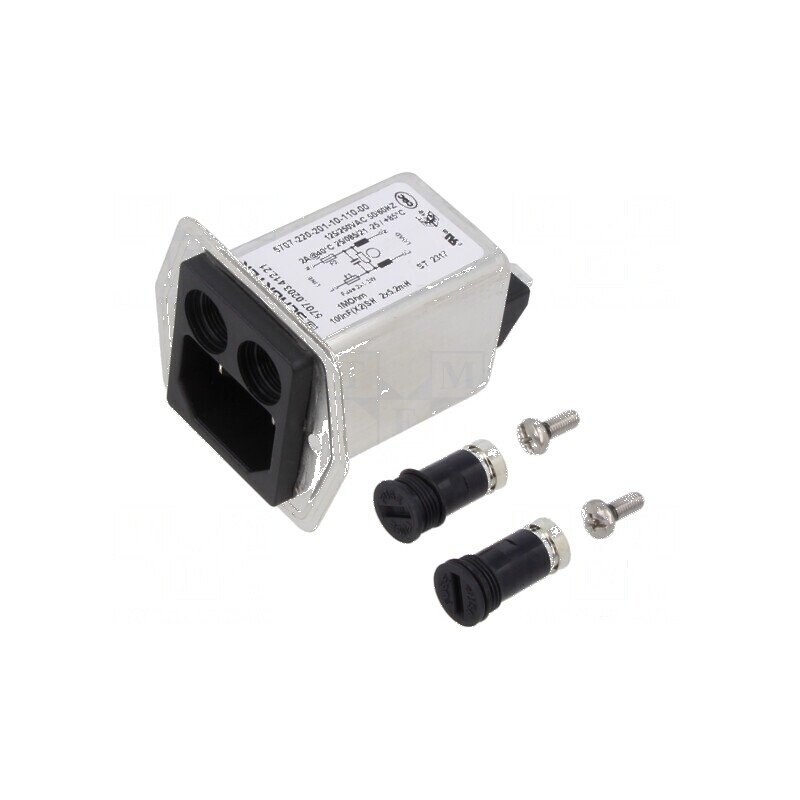 Conector AC 2A 250VAC IEC 60320 5707 | Electronic-mag.ro | Componente Electronice