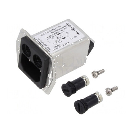 Conector AC 2A 250VAC IEC 60320 5707 | Electronic-mag.ro | Componente Electronice
