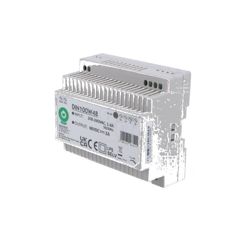 Alimentator pulsatoriu pentru şină DIN 96W 48VDC 2A OUT: 1 | Electronic-mag.ro | Componente Electronice