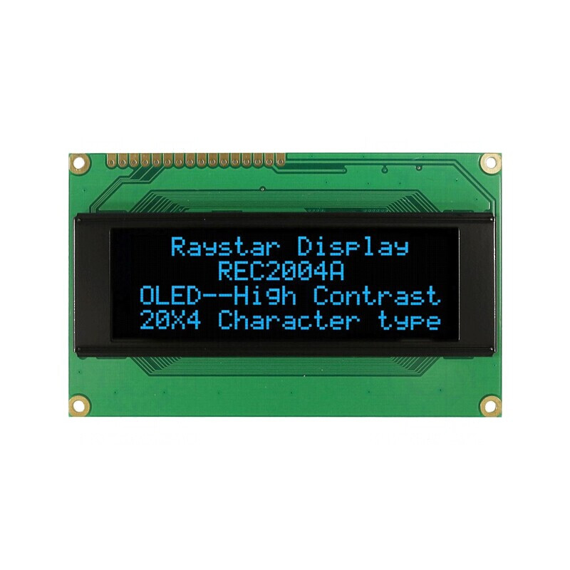 Afişaj OLED alfanumeric 20x4 albastru 98x60x10mm 16 PIN | Electronic-mag.ro | Componente Electronice