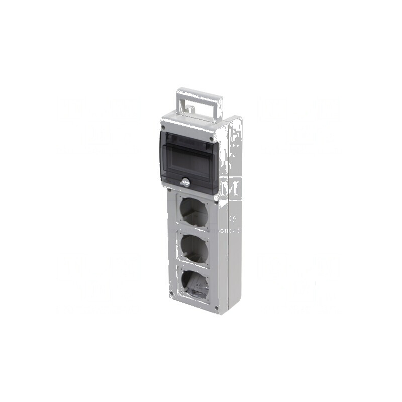 Carcasă gri pentru aparatură modulară Serie BLOCK 3 oriificii | Electronic-mag.ro | Componente Electronice