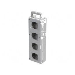Carcasă de conexiuni gri BLOCK - 4 orificii | Electronic-mag.ro | Componente Electronice