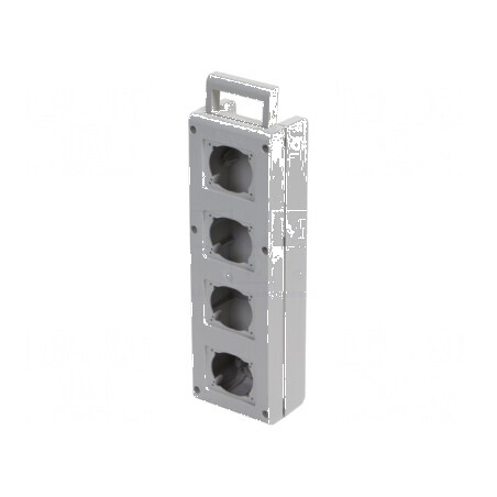 Carcasă de conexiuni gri BLOCK - 4 orificii | Electronic-mag.ro | Componente Electronice