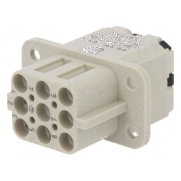 Conector: HDC inserturi de contact mamă Han Q PIN: 9 8 PE 16A | Electronic-mag.ro | Componente Electronice