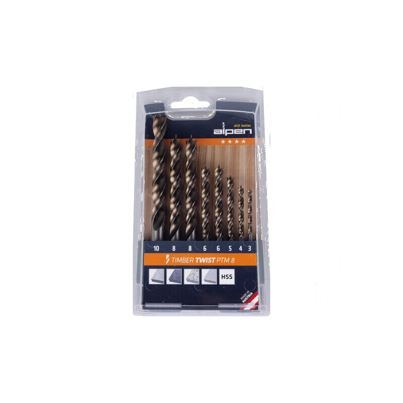 Set de burghie HSS TIMBER TWIST 8 buc. | Electronic-mag.ro | Componente Electronice