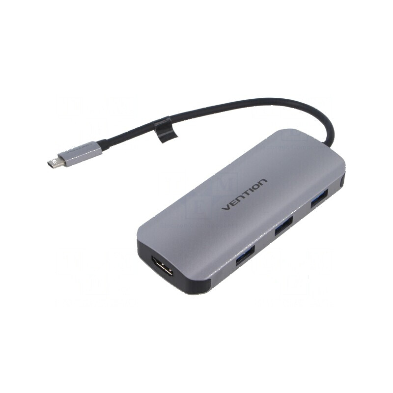 Hub USB HDMI soclu,USB A soclu x3,USB C soclu,USB C mufă - Hub USB HDMI cu multiple porturi | Electronic-mag.ro | Componente Electronice