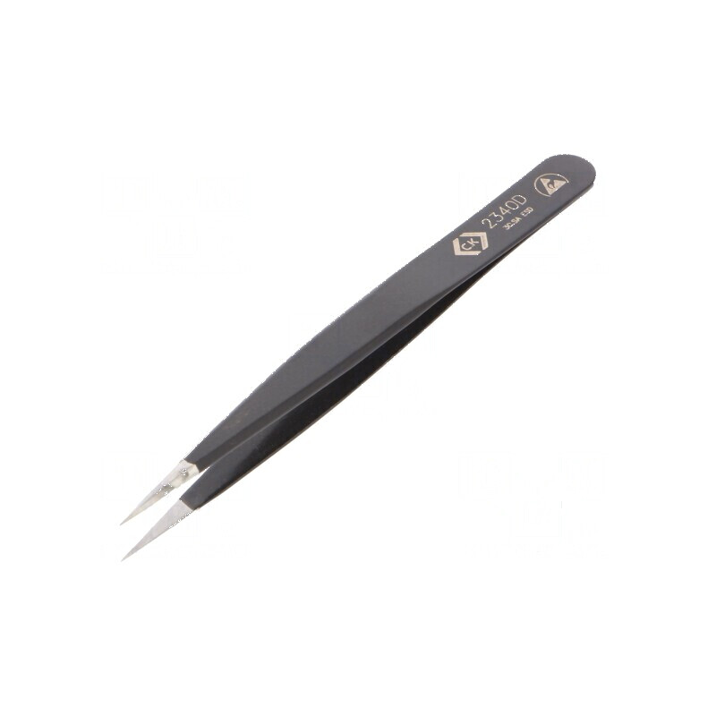 Pensetă ESD cu vârf ascuțit 110mm | Electronic-mag.ro | Componente Electronice