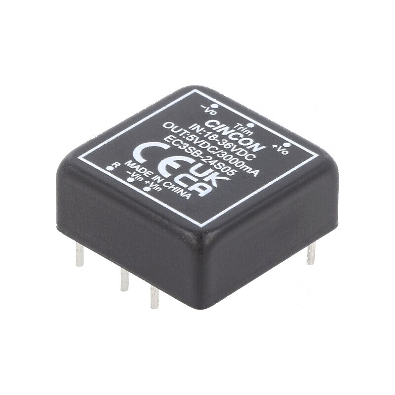 Convertor DC/DC 15W 18÷36V la 5VDC 0÷3000mA THT | Electronic-mag.ro | Componente Electronice