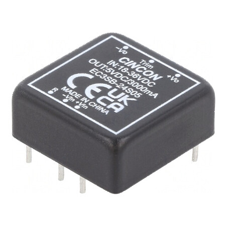Convertor DC/DC 15W 18÷36V la 5VDC 0÷3000mA THT | Electronic-mag.ro | Componente Electronice