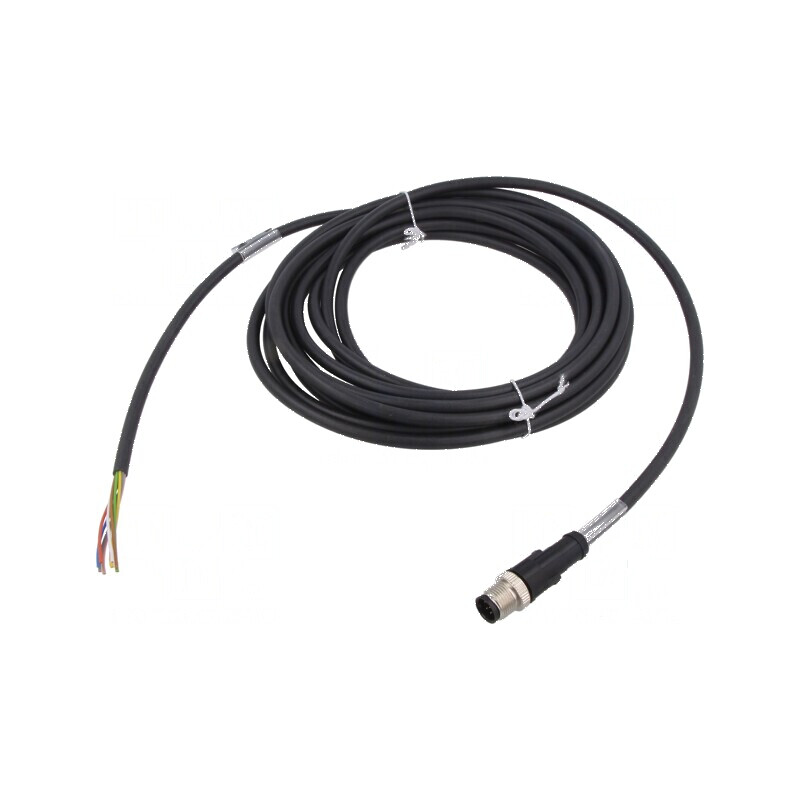 Cablu de conectare M12 PIN: 8 drept 5m - 30VAC 4A | Electronic-mag.ro | Componente Electronice