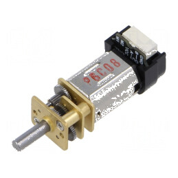 Motor DC cu transmisie HP 6VDC 1,6A - Axă crestătură D 75:1 | Electronic-mag.ro | Componente Electronice