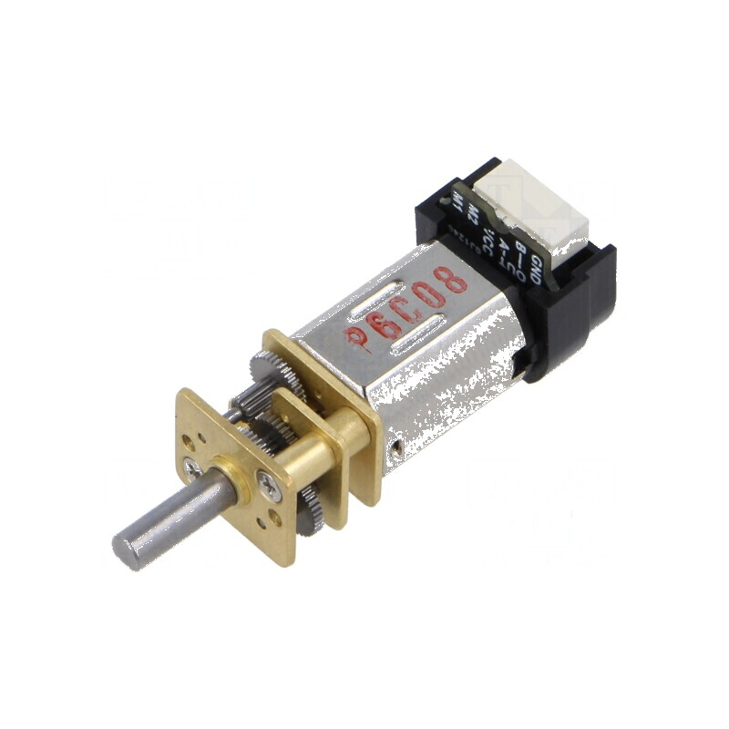 Motor DC cu transmisie HP 6VDC 1,6A - Axă crestătură D 75:1 | Electronic-mag.ro | Componente Electronice