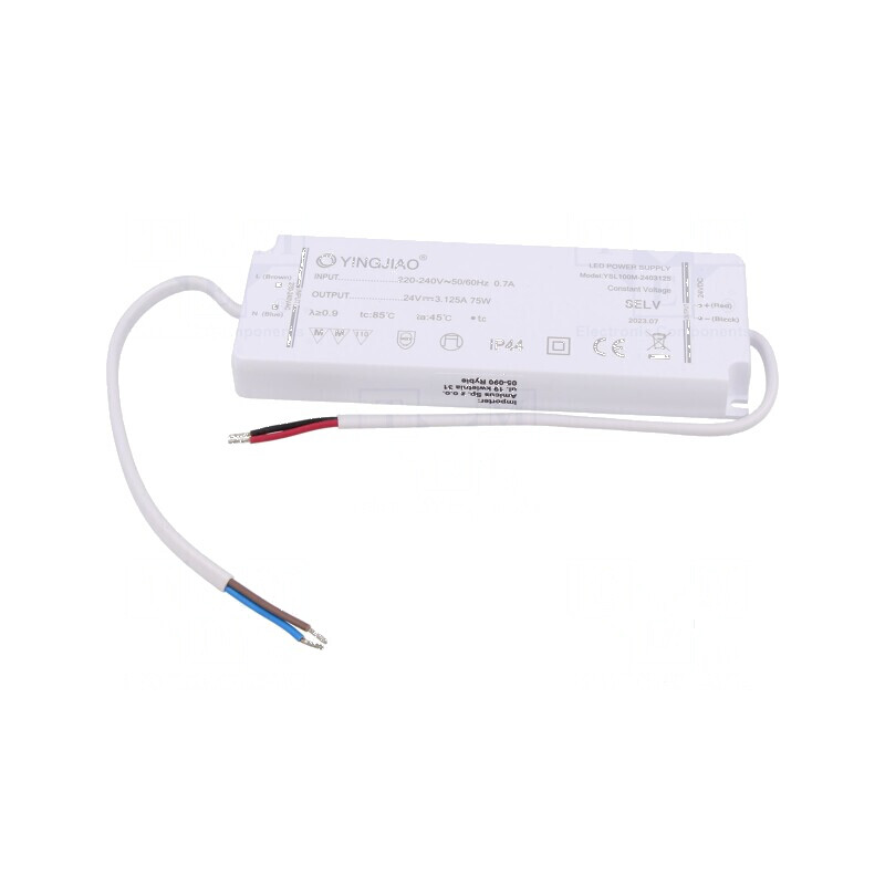 Alimentator LED 75W 24VDC 3125mA IP44 | Electronic-mag.ro | Componente Electronice