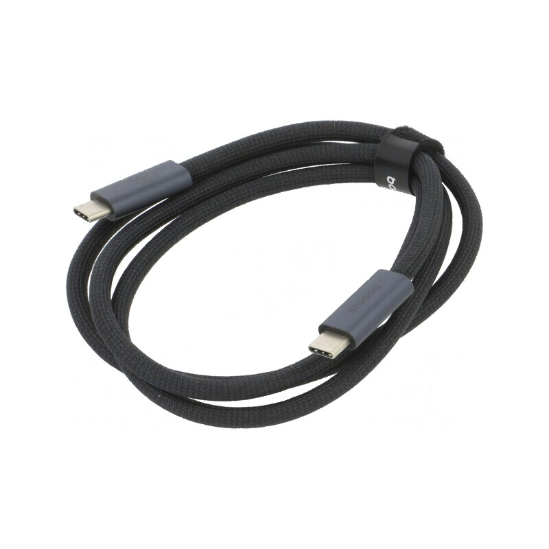 Cablu USB C 4.0 1m negru textilă | Electronic-mag.ro | Componente Electronice