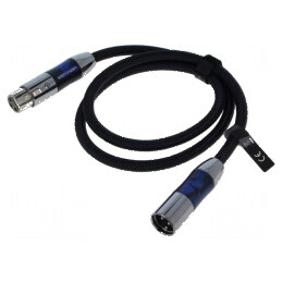 Cablu XLR 3pin 1m negru | Electronic-mag.ro | Componente Electronice