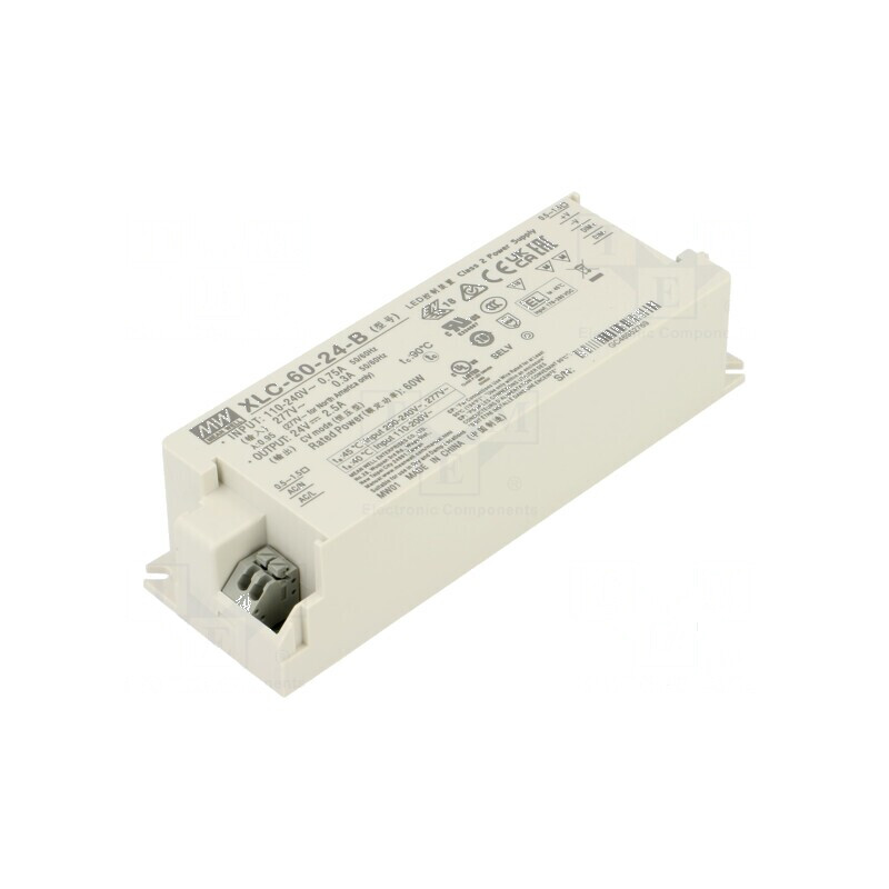 Alimentator LED 60W 24VDC 0÷2,5A 155÷400VDC - OUT: 1 | Electronic-mag.ro | Componente Electronice Alimentator LED 60W 24VDC 0÷2,5A 155÷400VDC - OUT: 1 | Electronic-mag.ro | Componente Electronice
