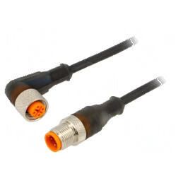 Cablu de conectare PIN: 4 5m mufă 4A RST -25÷80°C IP67 30VDC | Electronic-mag.ro | Componente Electronice
