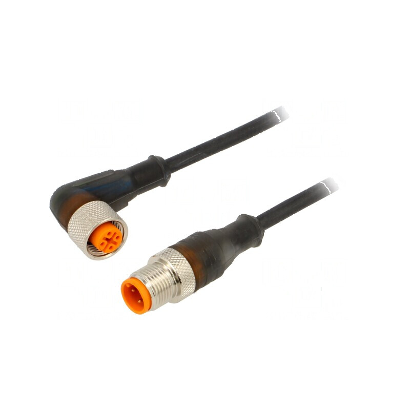 Cablu de conectare PIN: 4 5m mufă 4A RST -25÷80°C IP67 30VDC | Electronic-mag.ro | Componente Electronice