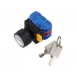 Comutator rotativ cu cheie 22mm - Set de 2 NC NO x2 | Electronic-mag.ro | Componente Electronice