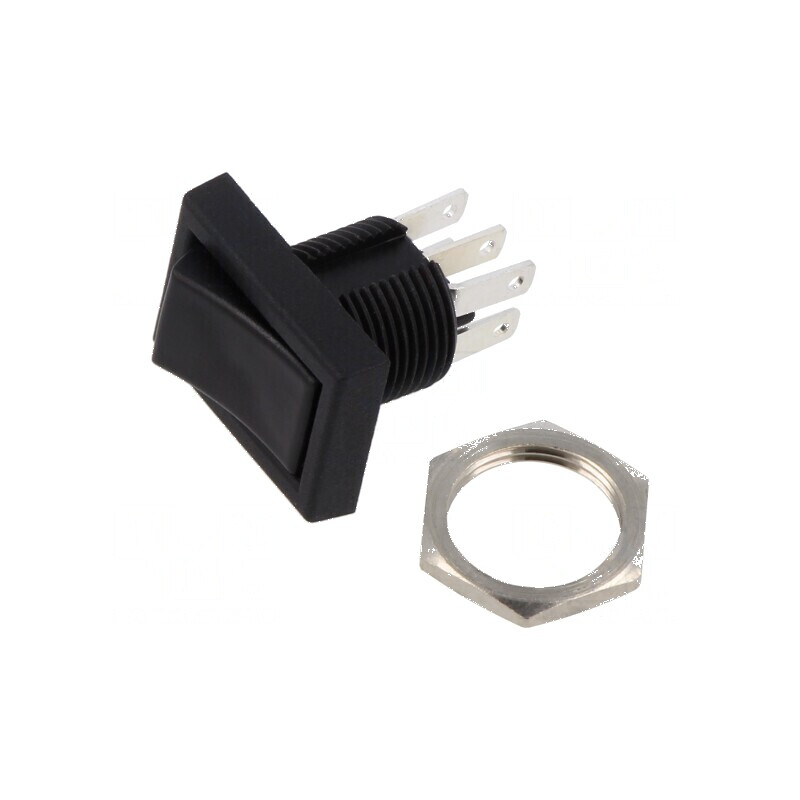 Rocker Switch ON-ON 3A/125VAC 3A/28VDC - Black | Electronic-mag.ro | Componente Electronice