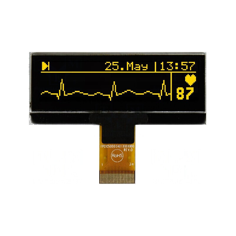 Afişaj OLED grafic galben 128x32 62x24mm | Electronic-mag.ro | Componente Electronice