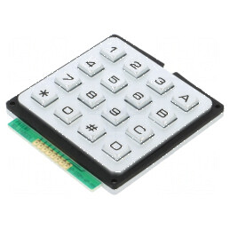 Tastatură metalică 16 butoane 200mΩ 1,2N 20mA | Electronic-mag.ro | Componente Electronice