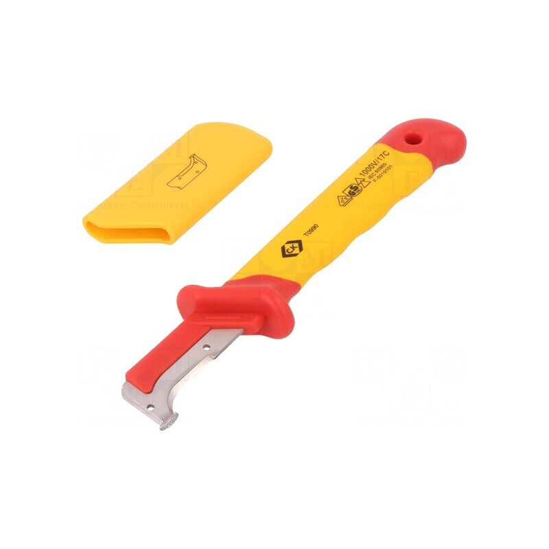 Cuţit pentru electricieni în formă de cârlig izolată 185mm | Electronic-mag.ro | Componente Electronice