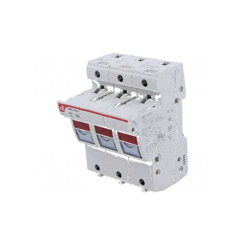 Clemă siguranţe cilindrice pentru şină DIN 50A IP20 | Electronic-mag.ro | Componente Electronice