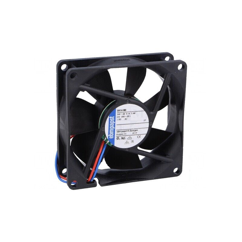 Ventilator axial 24VDC 80x80x25mm 79m3/h 37dBA | Electronic-mag.ro | Componente Electronice