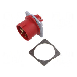 Conector AC trifazat 16A 415VAC IP44 | Electronic-mag.ro | Componente Electronice