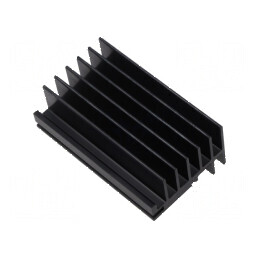 Radiator extrudat cu aripioare neagră | Electronic-mag.ro | Componente Electronice