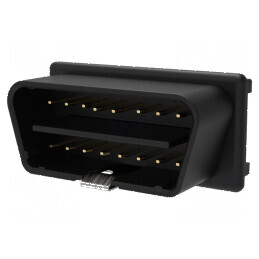 Conector de diagnosticare OBD II neagră 12V | Electronic-mag.ro | Componente Electronice