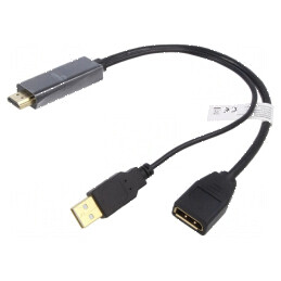 Adaptor DisplayPort la HDMI 0,2m neagră | Electronic-mag.ro | Componente Electronice