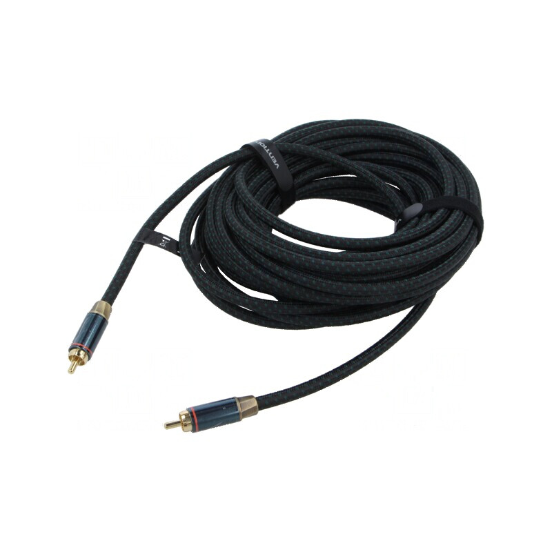 Cablu RCA mufă 8m Placare aurit negru: Cablu audio RCA 8 metri, negru | Electronic-mag.ro | Componente Electronice