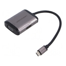 Hub USB HDMI soclu,USB A soclu,USB C soclu,USB C mufă,VGA - Hub USB multiport 5-in-1 | Electronic-mag.ro | Componente Electronice