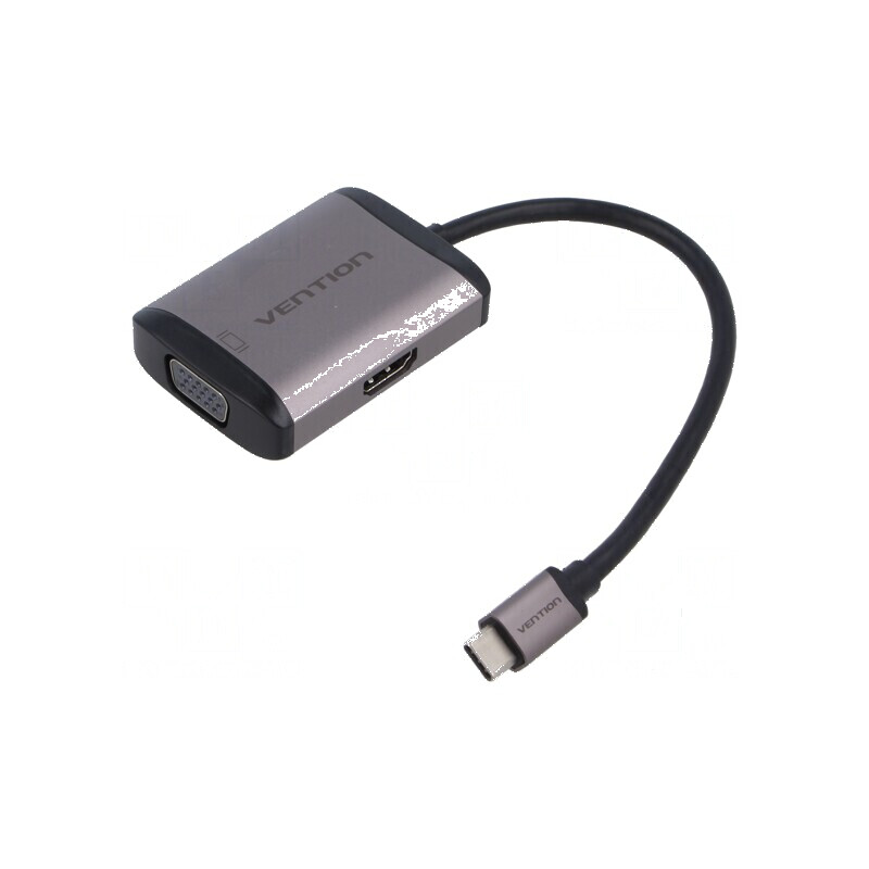 Hub USB HDMI soclu,USB A soclu,USB C soclu,USB C mufă,VGA - Hub USB multiport 5-in-1 | Electronic-mag.ro | Componente Electronice