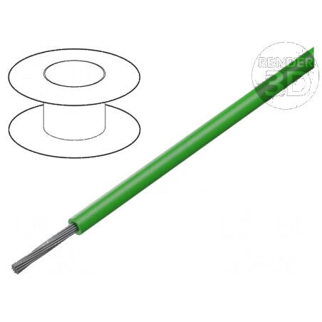 Cablu HookUp Wire litat Cu 22AWG PVC verde 1kV 30,5m 100ft | Electronic-mag.ro | Componente Electronice